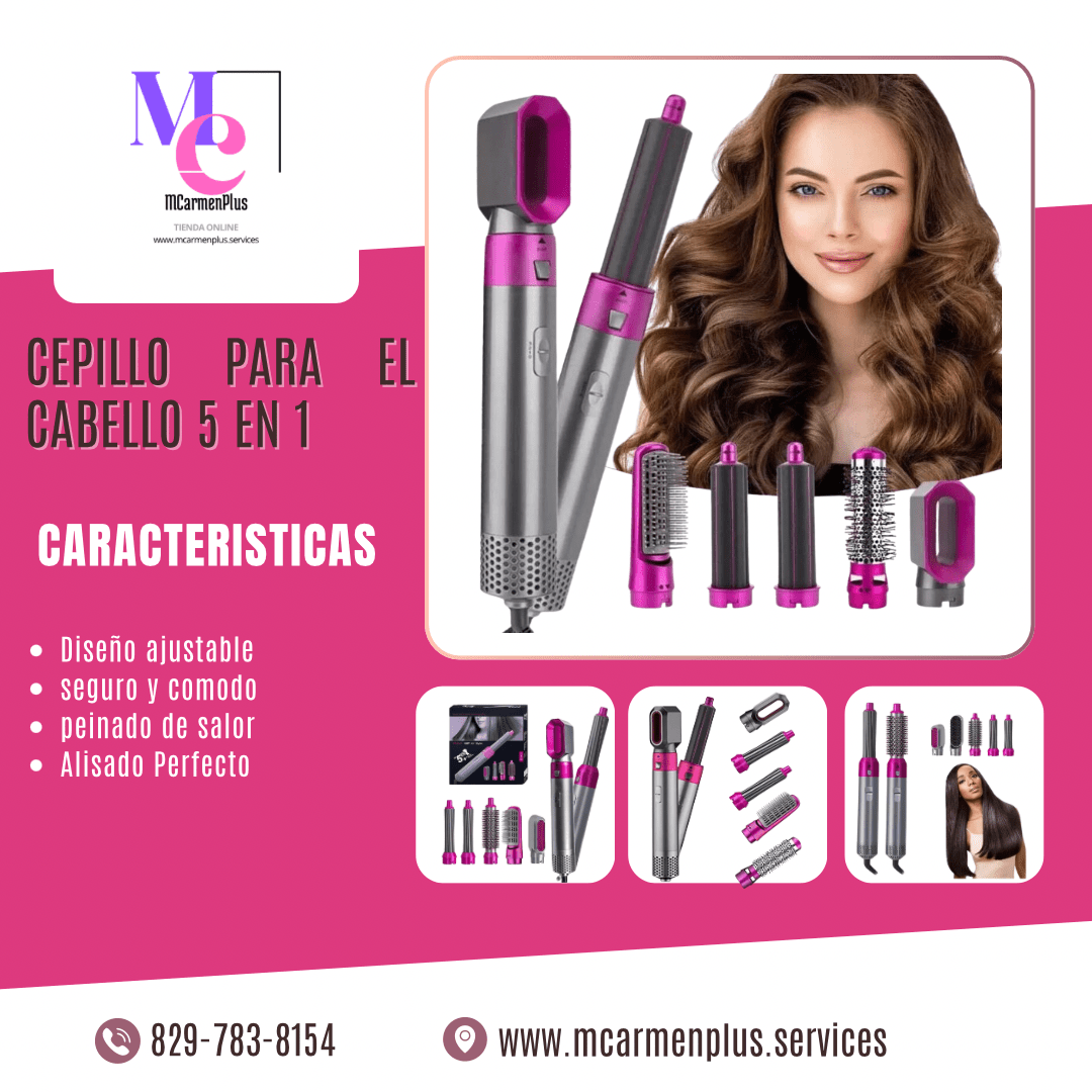 CEPILLO PARA EL CABELLO 5 EN 1. - MCarmenPlus