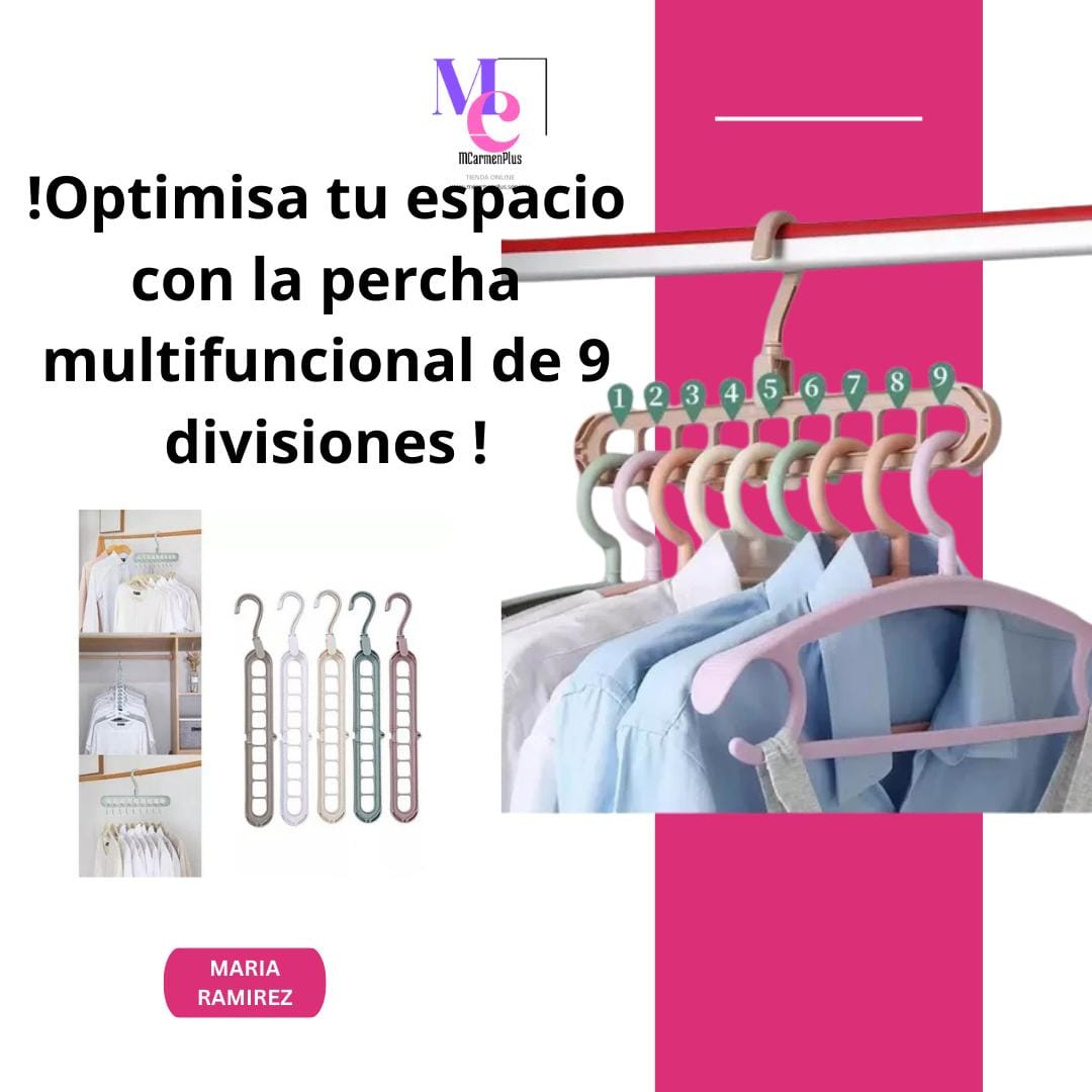 5 PERCHAS PLASTICAS 9 DIVISIONES - MCarmenPlus